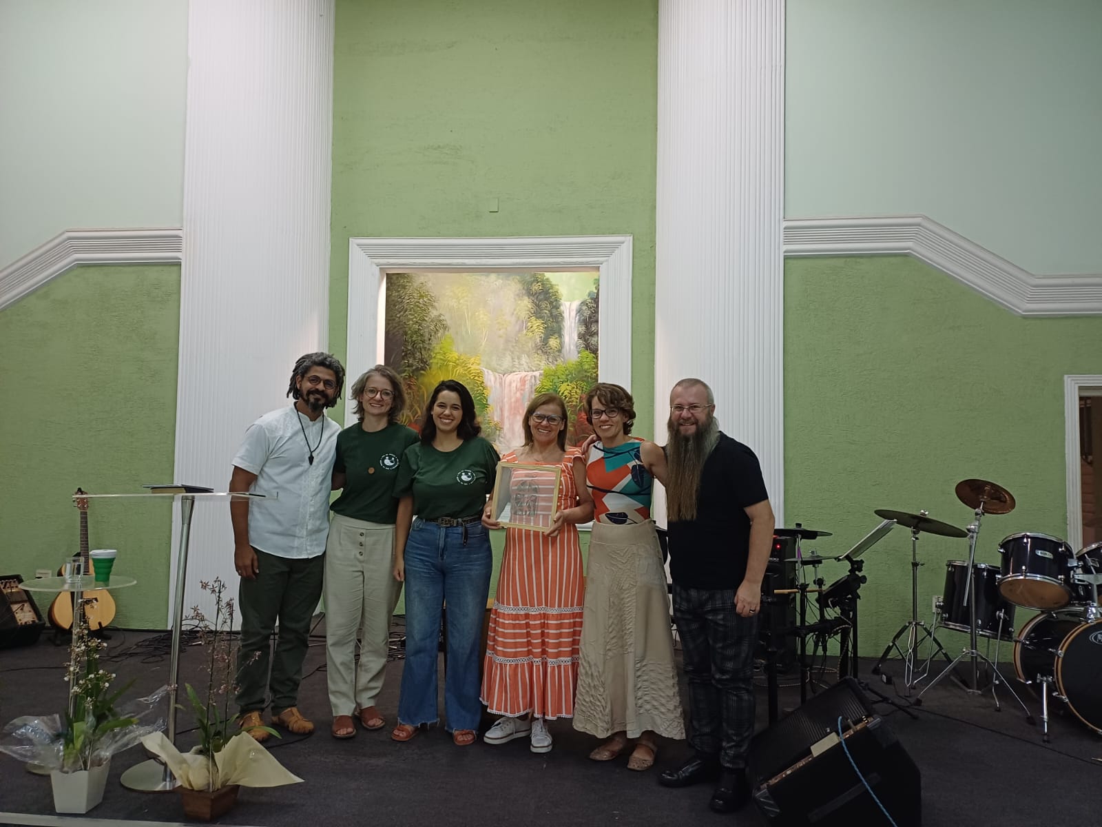 Entrega do selo de Igreja Ecoteológica para a Primeira Igreja Batista do Palmeiras